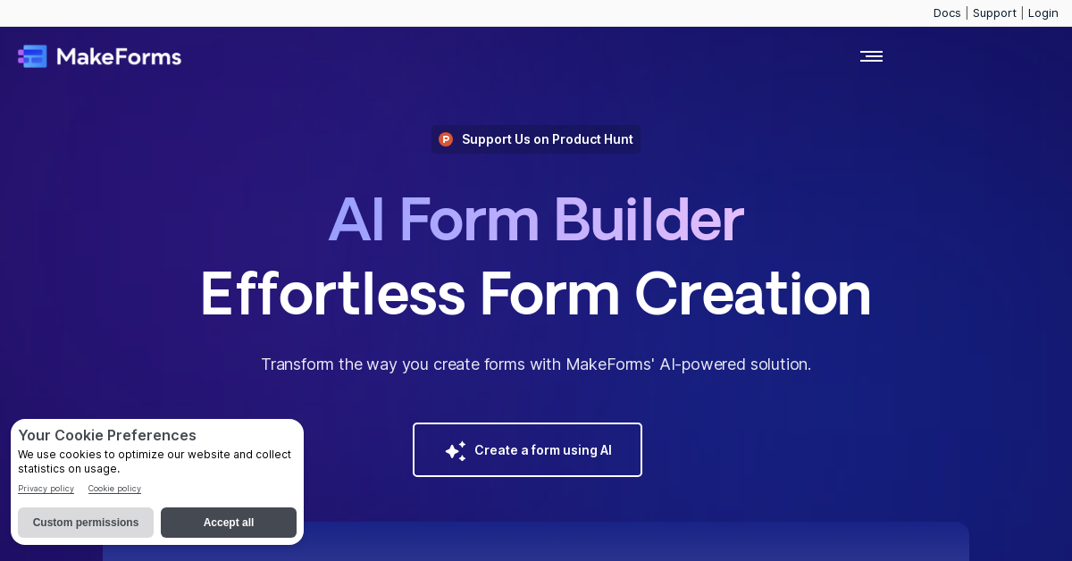 MakeForms’ AI Form Builder